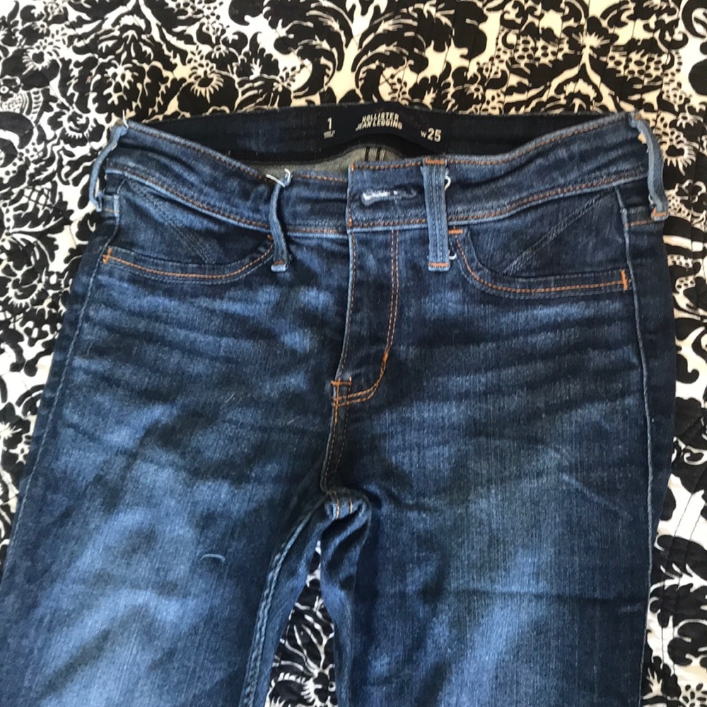 Hollister dark wash ripped jeans
